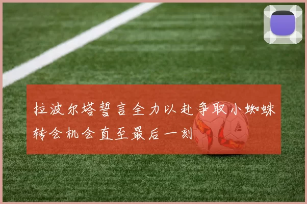 拉波尔塔誓言全力以赴争取小蜘蛛转会机会直至最后一刻